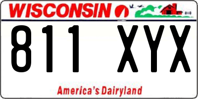 WI license plate 811XYX