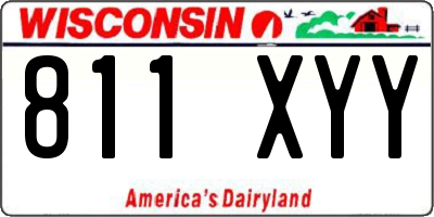 WI license plate 811XYY