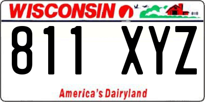 WI license plate 811XYZ