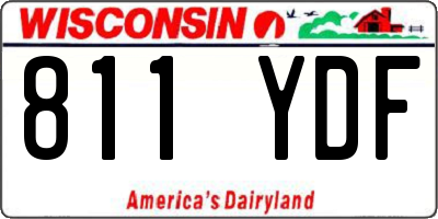 WI license plate 811YDF