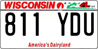 WI license plate 811YDU