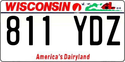 WI license plate 811YDZ