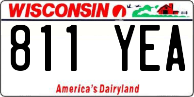 WI license plate 811YEA