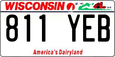 WI license plate 811YEB