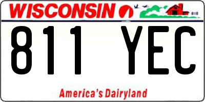 WI license plate 811YEC