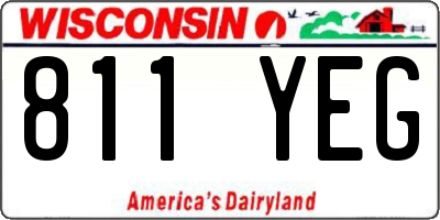 WI license plate 811YEG