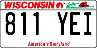 WI license plate 811YEI