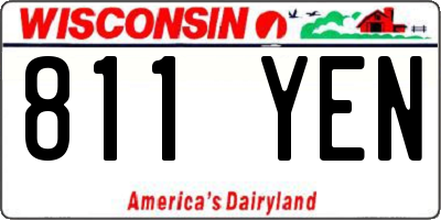 WI license plate 811YEN