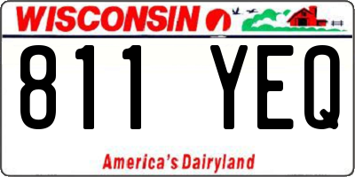 WI license plate 811YEQ