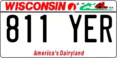 WI license plate 811YER