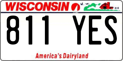 WI license plate 811YES