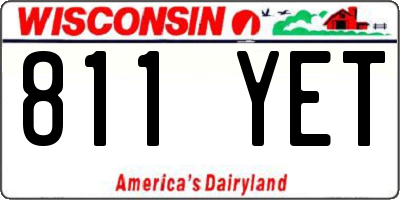 WI license plate 811YET