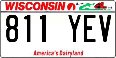 WI license plate 811YEV