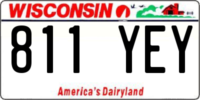 WI license plate 811YEY