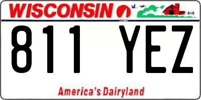 WI license plate 811YEZ