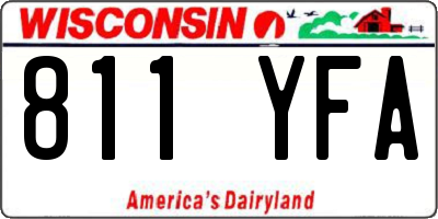 WI license plate 811YFA