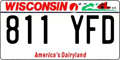 WI license plate 811YFD