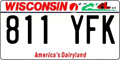 WI license plate 811YFK