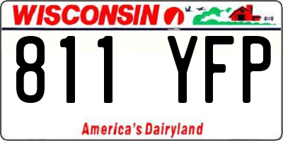 WI license plate 811YFP