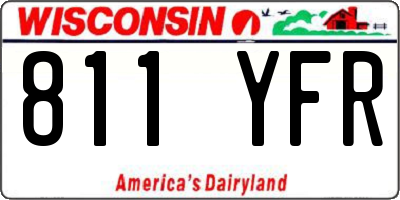 WI license plate 811YFR