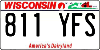 WI license plate 811YFS