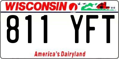 WI license plate 811YFT