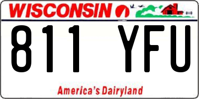 WI license plate 811YFU