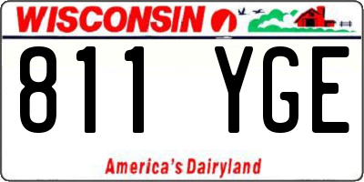 WI license plate 811YGE