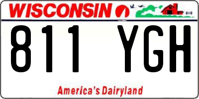 WI license plate 811YGH