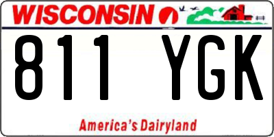 WI license plate 811YGK