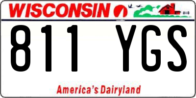 WI license plate 811YGS