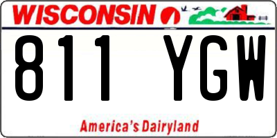 WI license plate 811YGW