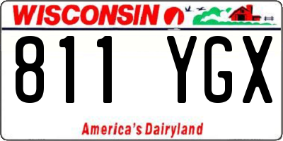 WI license plate 811YGX