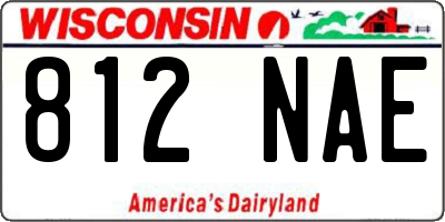 WI license plate 812NAE