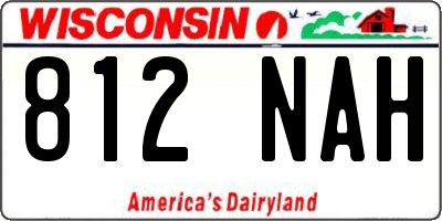 WI license plate 812NAH