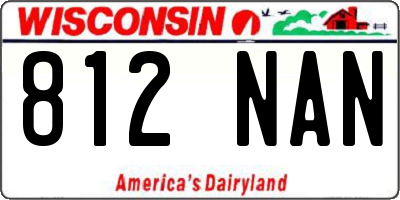 WI license plate 812NAN