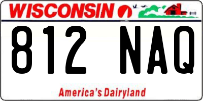 WI license plate 812NAQ
