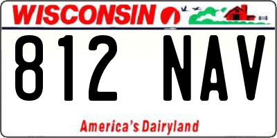 WI license plate 812NAV