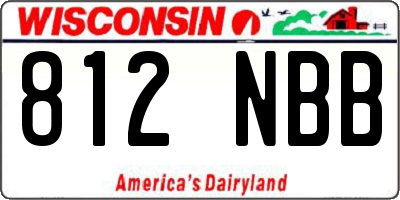 WI license plate 812NBB
