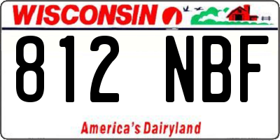 WI license plate 812NBF