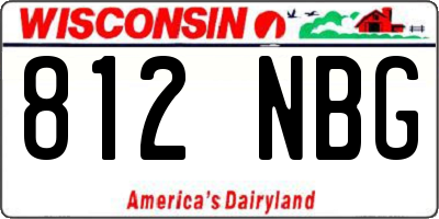 WI license plate 812NBG