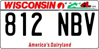 WI license plate 812NBV