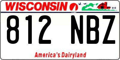 WI license plate 812NBZ