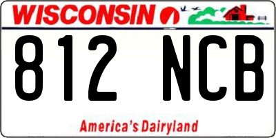 WI license plate 812NCB