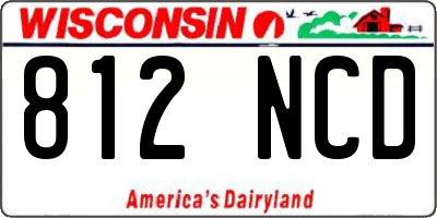 WI license plate 812NCD