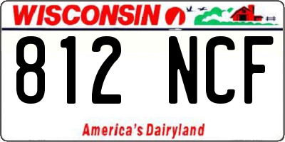 WI license plate 812NCF