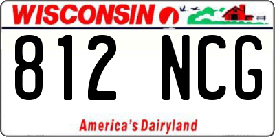 WI license plate 812NCG