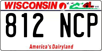 WI license plate 812NCP