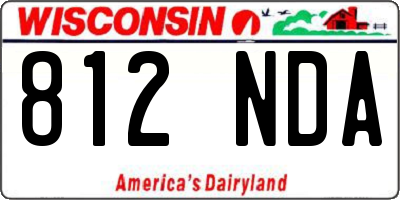 WI license plate 812NDA