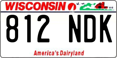 WI license plate 812NDK